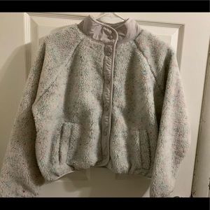 Teen Cropped Sherpa Bomber Jacket - New with Tag